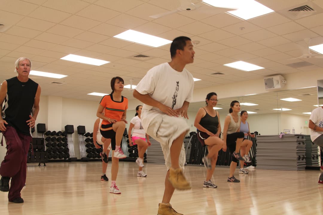 Ceech teaching a group dance class
